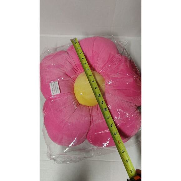 Flower Floor Pillow Seating Cushion - Cute Room Decor for Girls Pink 20x20 in - Picture 6 of 8